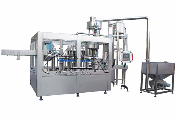 Машина для наполнения сока в бутылках