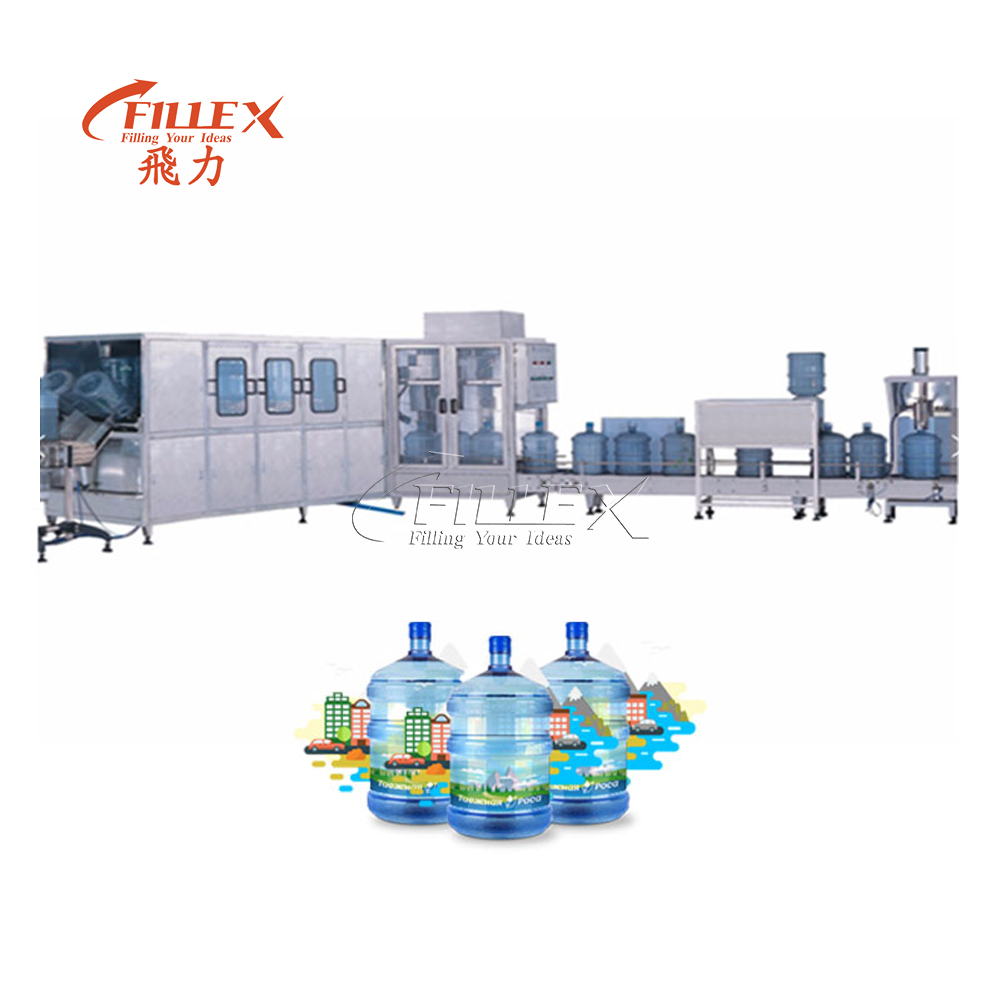 Fully Automatic 3 / 5 Gallon Brushing And Washing Machine Wholesale Gallon Water Filling Line