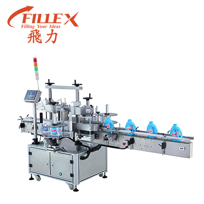 Three Labels Bottle Body And Bottle Neck Sticker Labeling Machine